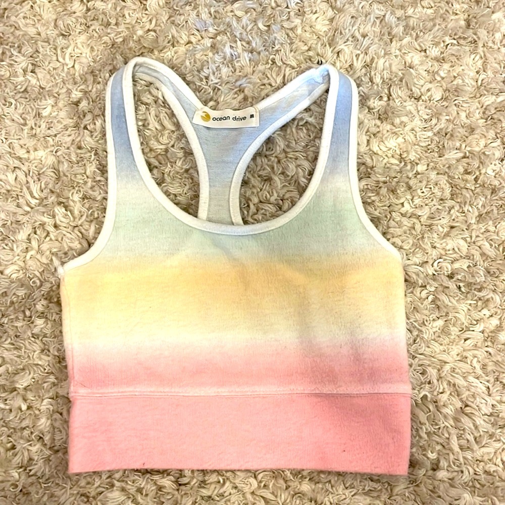 Super soft fuzzy cropped tank top